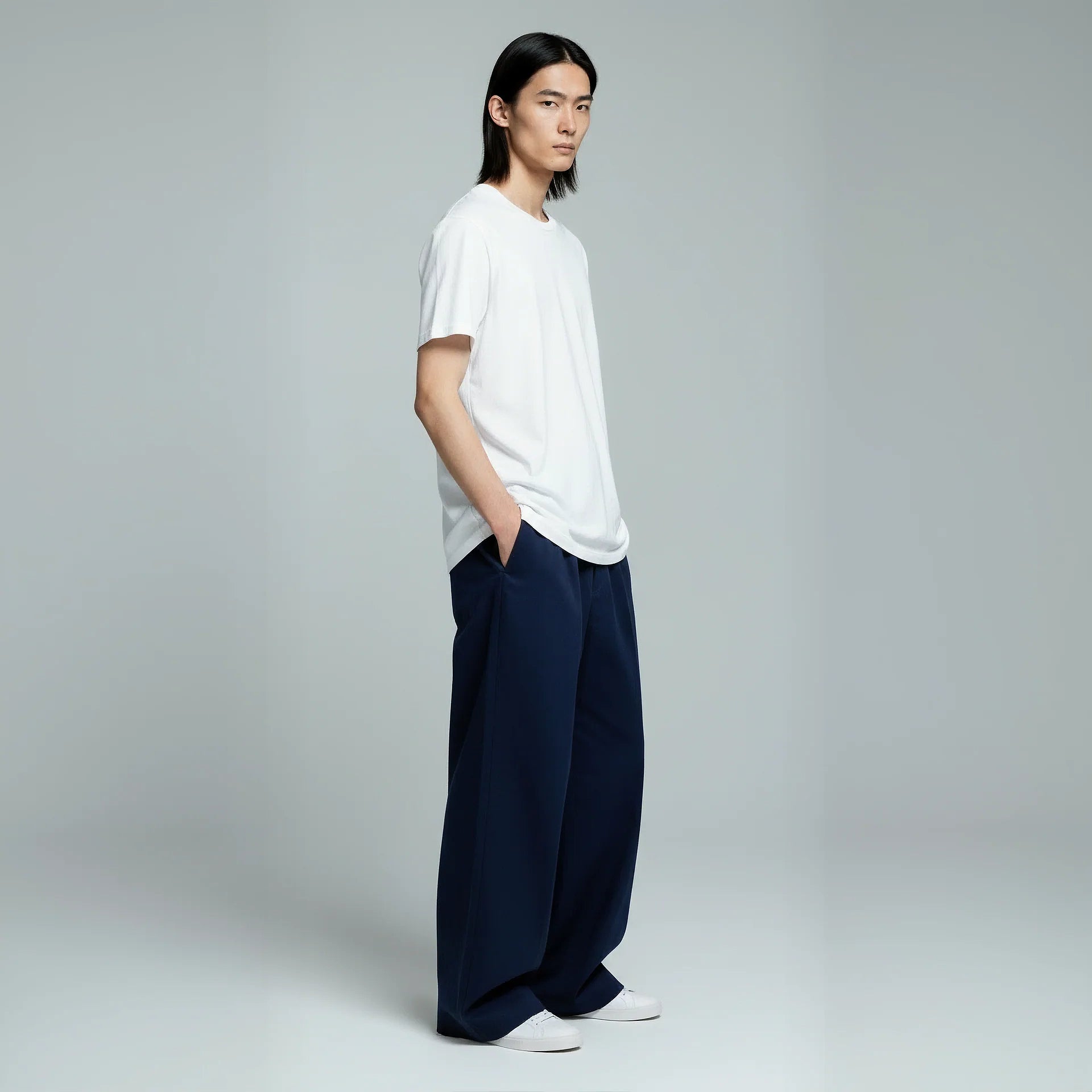 Baggy Trouser- Navy-zoom-5