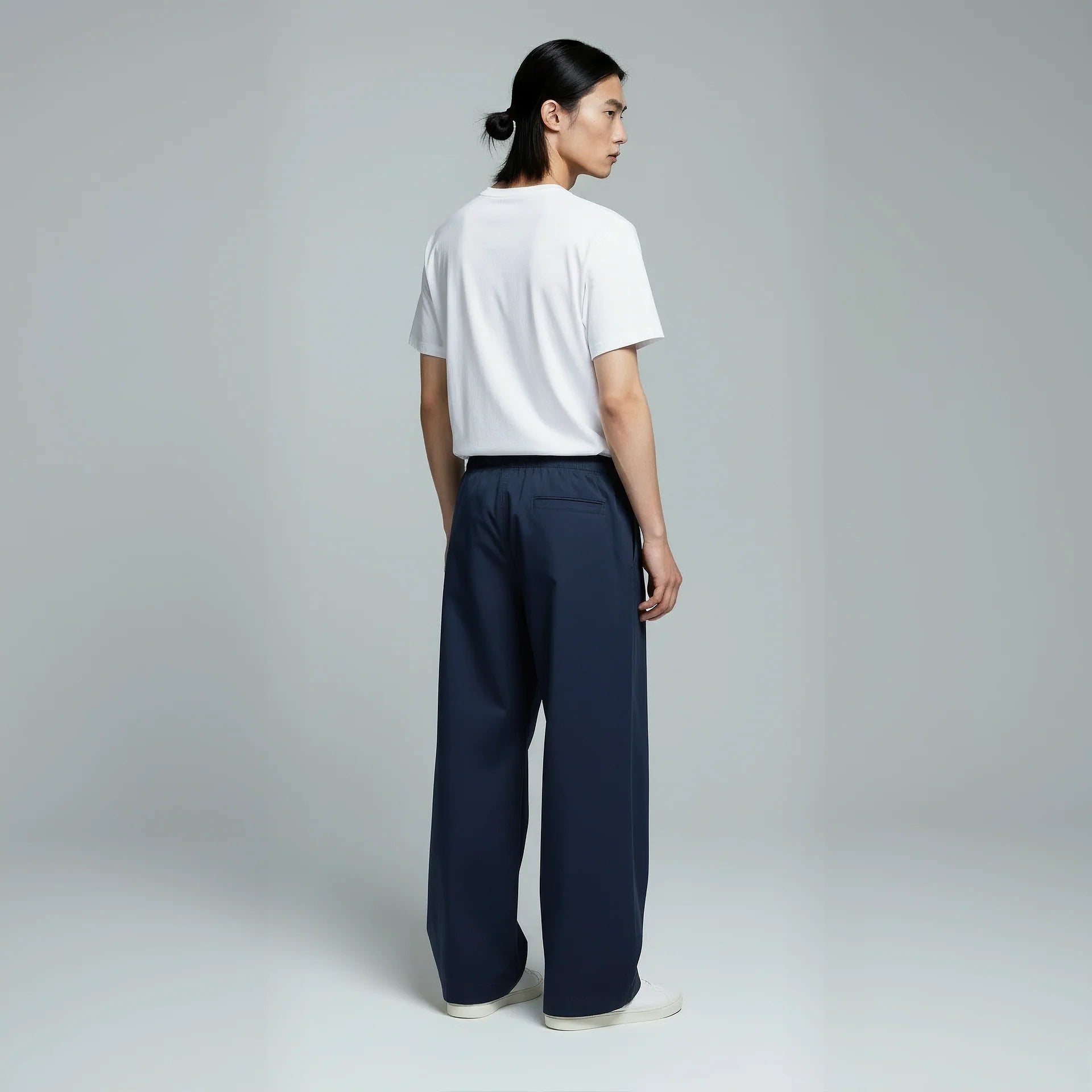 Baggy Trouser- Navy-zoom-3