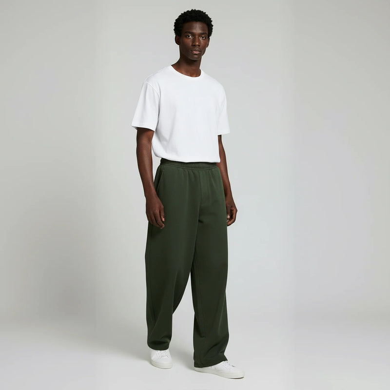 Pack of Baggy Trouser- Olive-zoom-