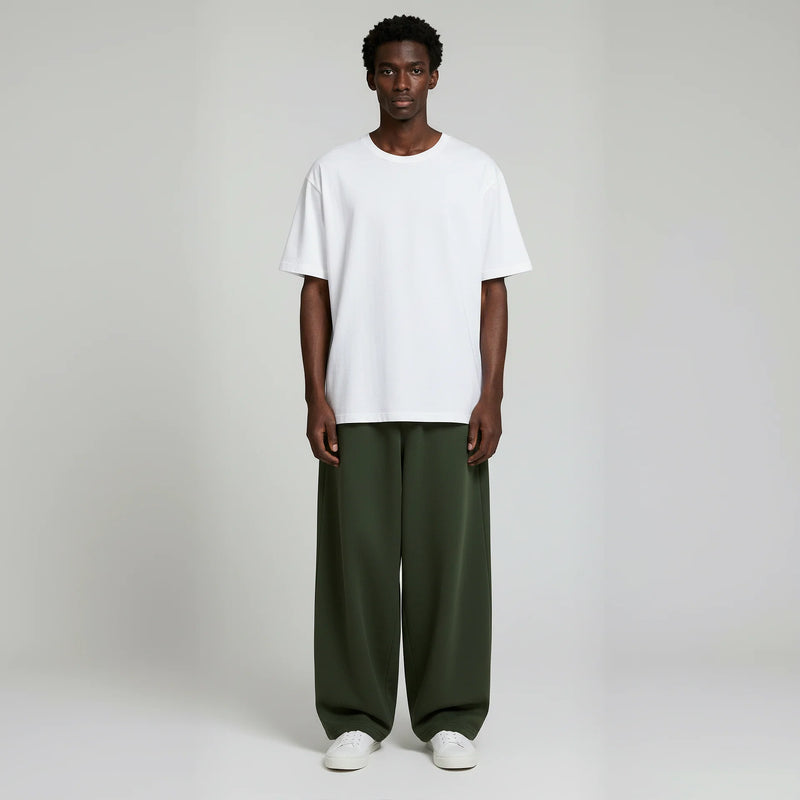 Pack of Baggy Trouser- Olive-zoom-