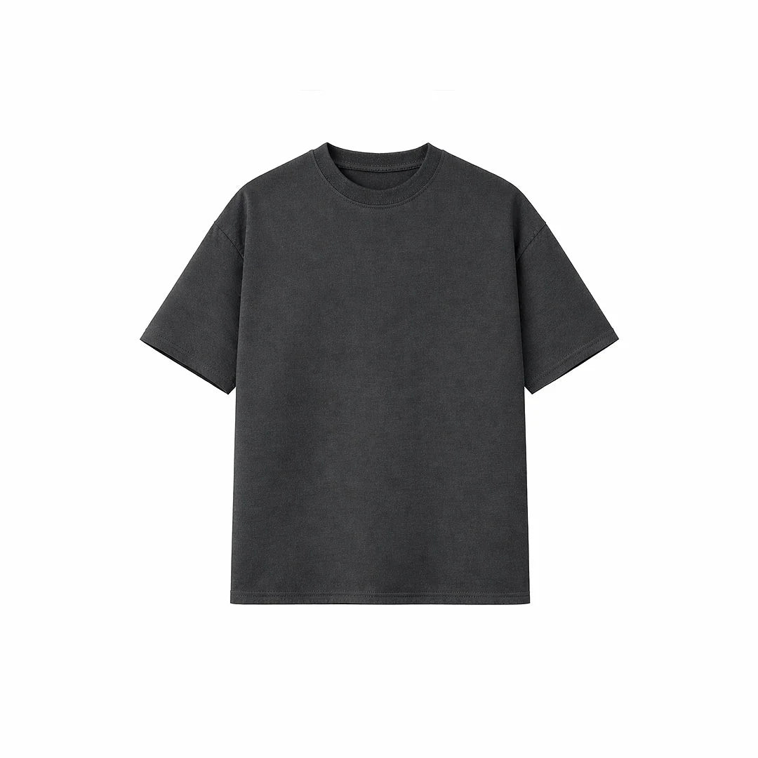 Drop Shoulder Tee shirt- Black-7