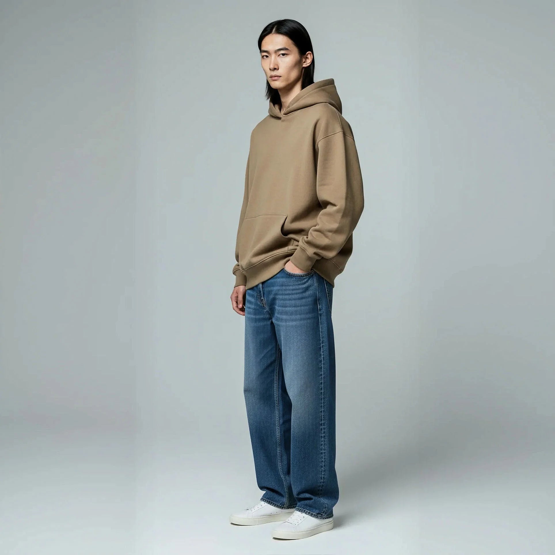 Pack of Drop Shoulder Hoodie- Clay-4