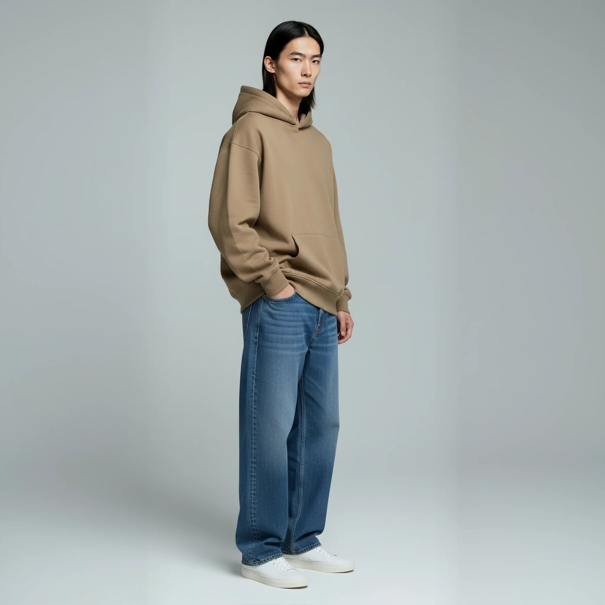 Pack of Drop Shoulder Hoodie- Clay-zoom-5