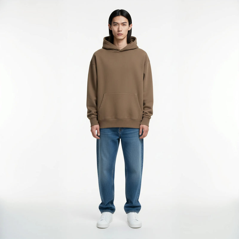 Pack of Drop Shoulder Hoodie- Clay-zoom-