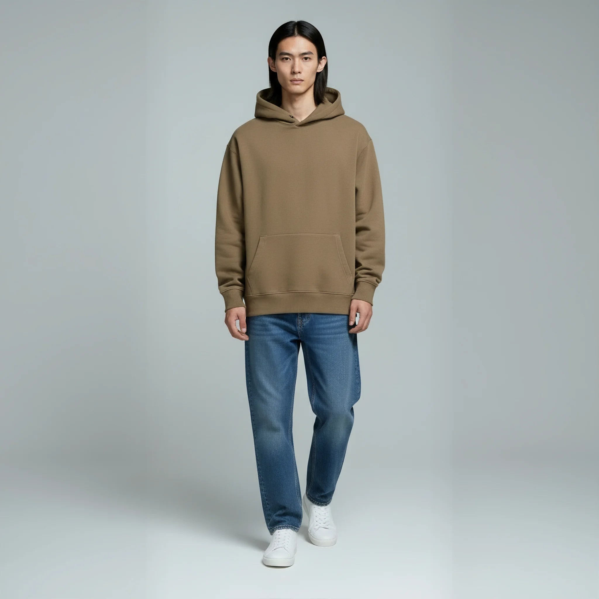 Pack of Drop Shoulder Hoodie- Clay-zoom-6