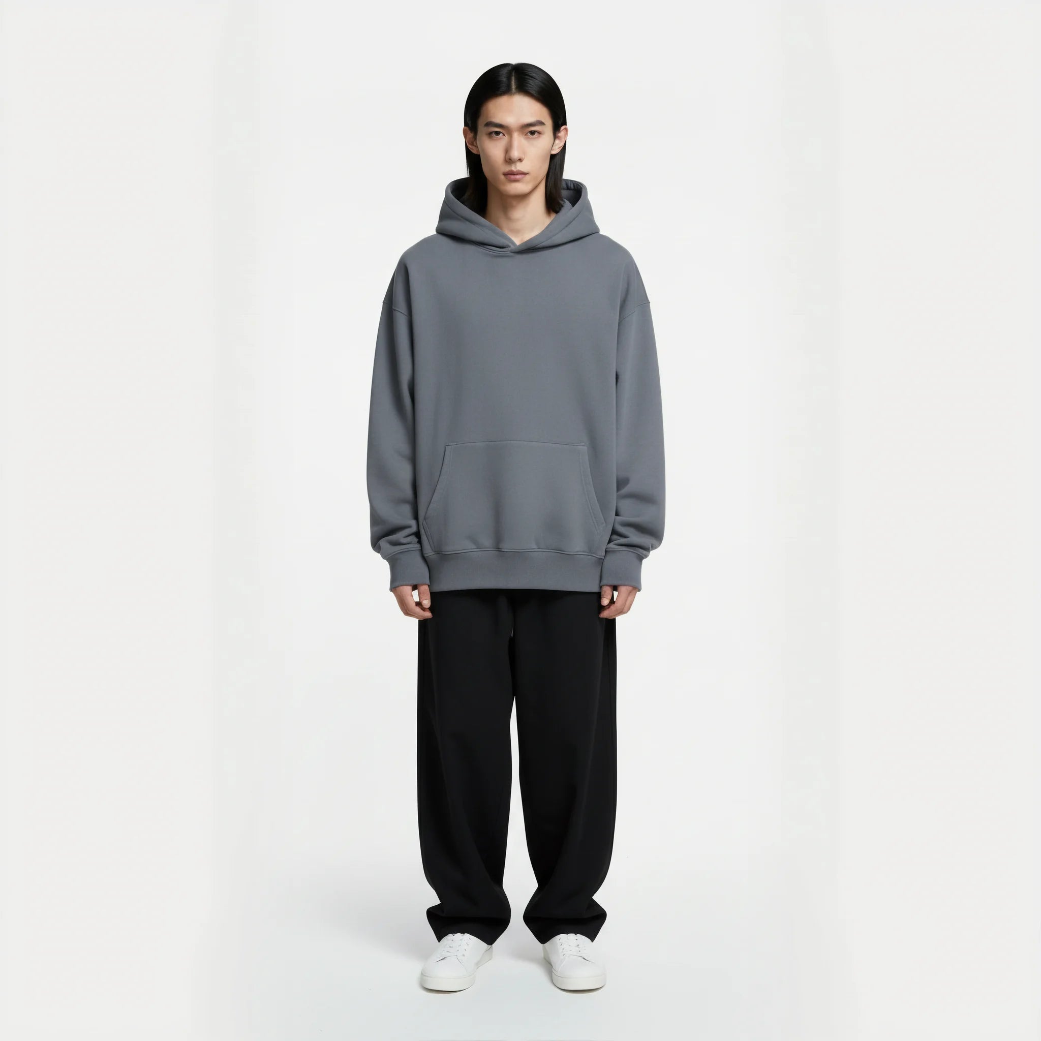 Pack of Drop Shoulder Hoodie- Deep Slate