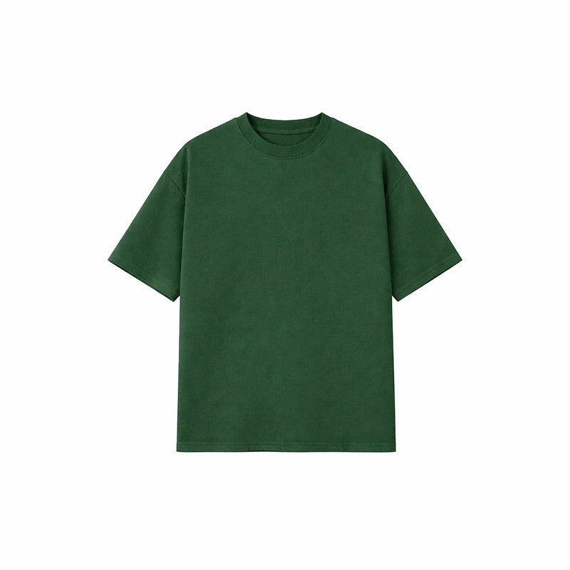 Drop Shoulder Tee shirt- Charcoal-zoom-
