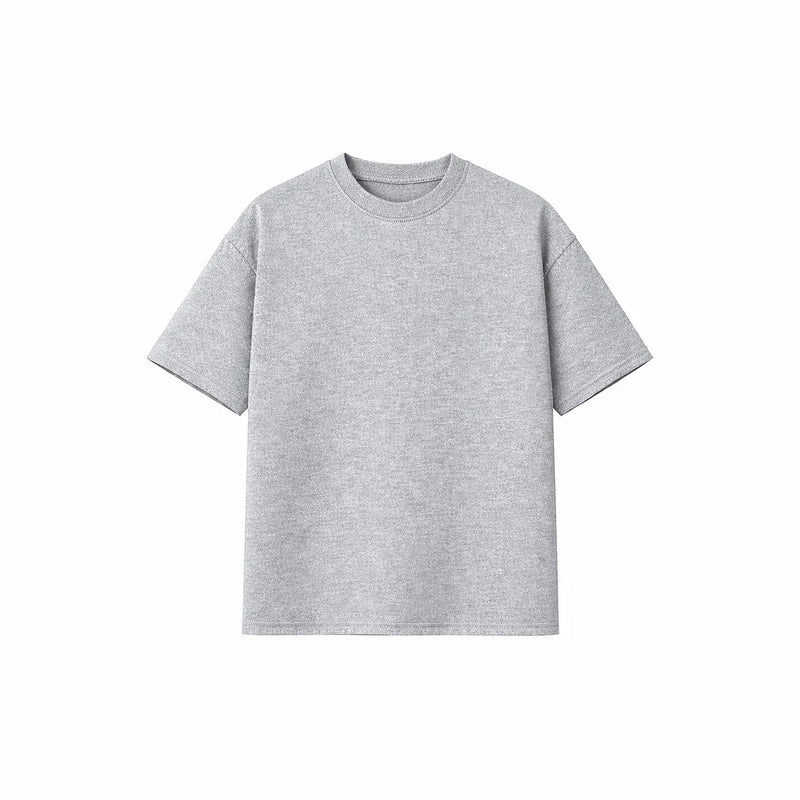 Drop Shoulder Tee Shirt- Navy-zoom-