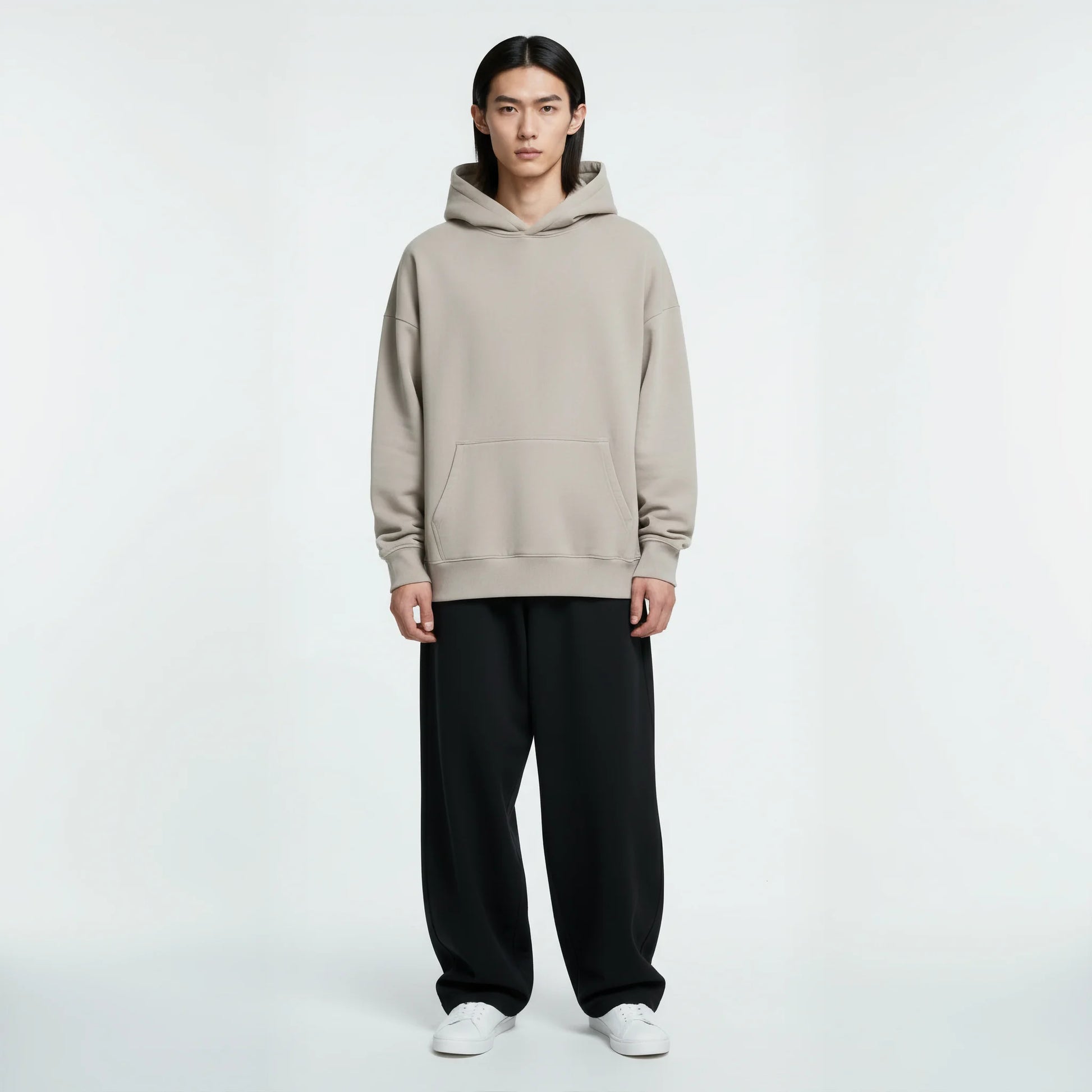 Pack of Drop Shoulder Hoodie- Ivory-2