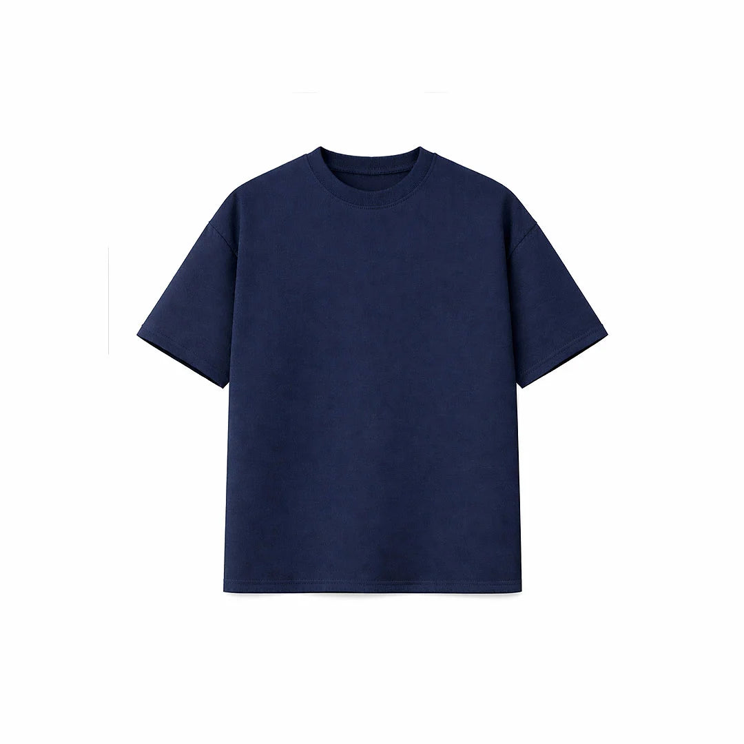 Drop Shoulder Tee shirt- Black-zoom-10