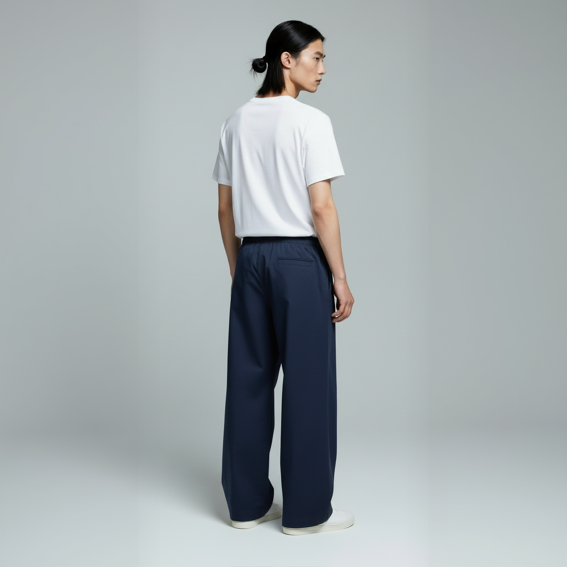 Baggy Trouser- Navy-3