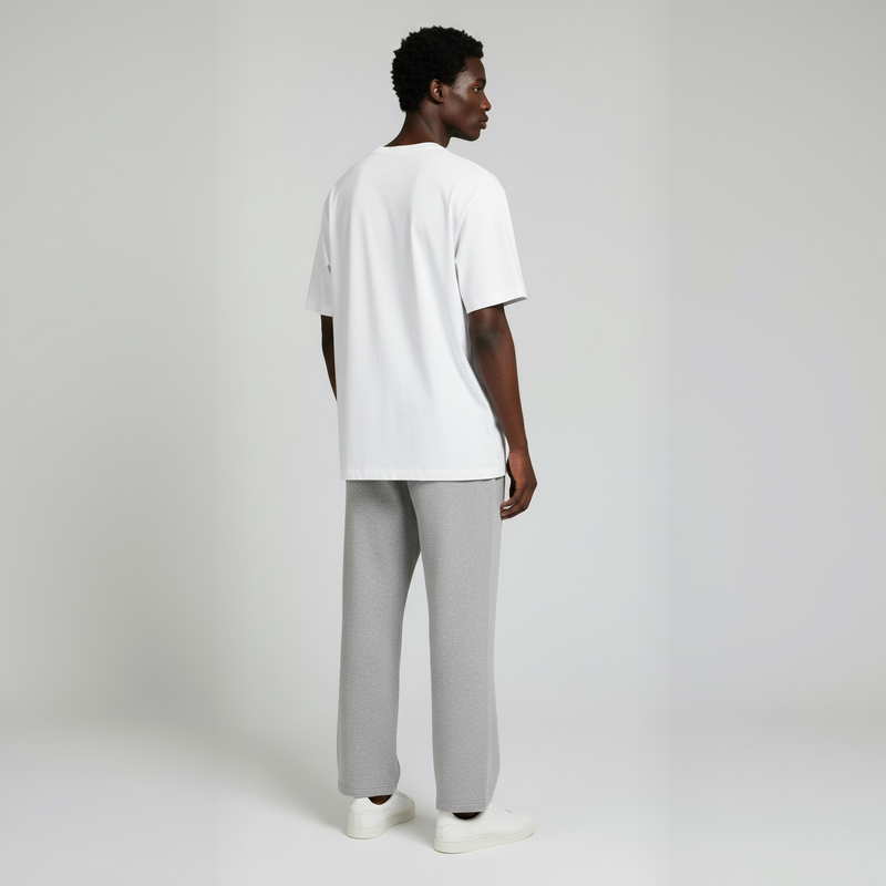 Pack of Open Bottom Sweatpants- Heather Grey-zoom-