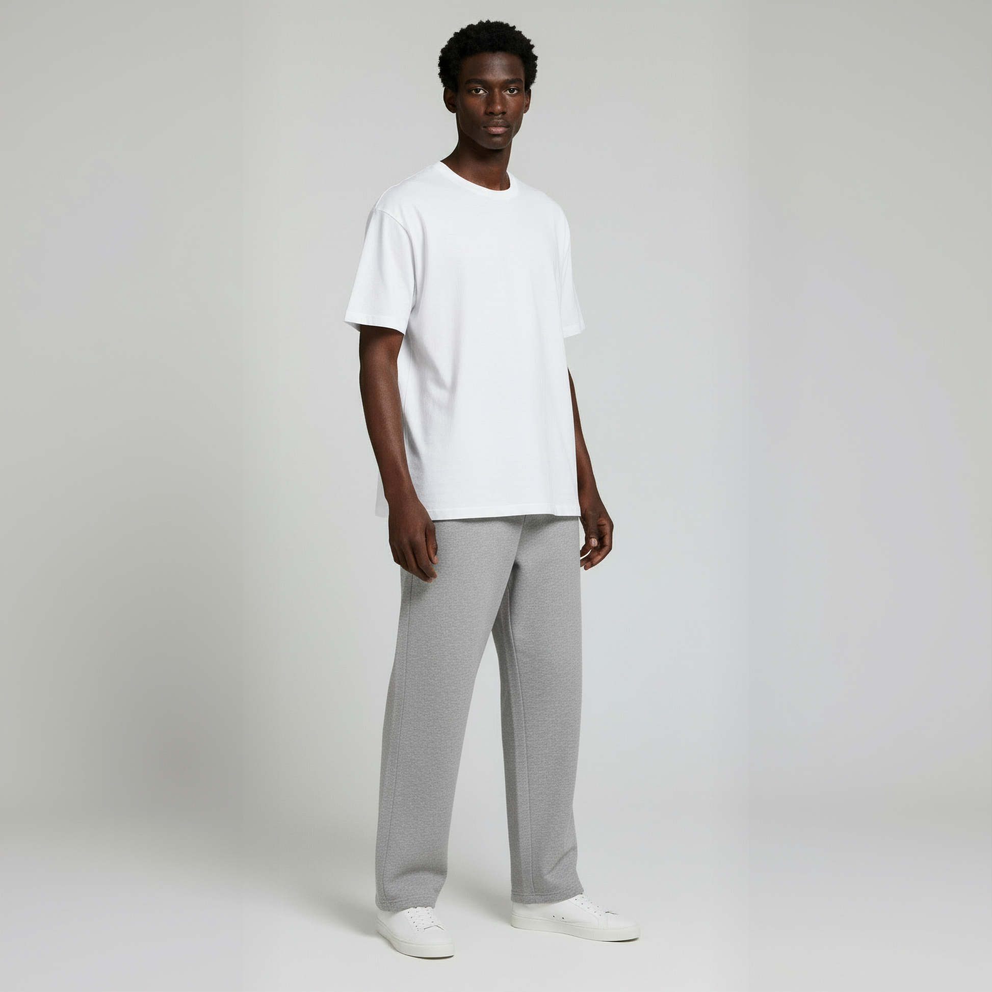 Pack of Open Bottom Sweatpants- Heather Grey-6