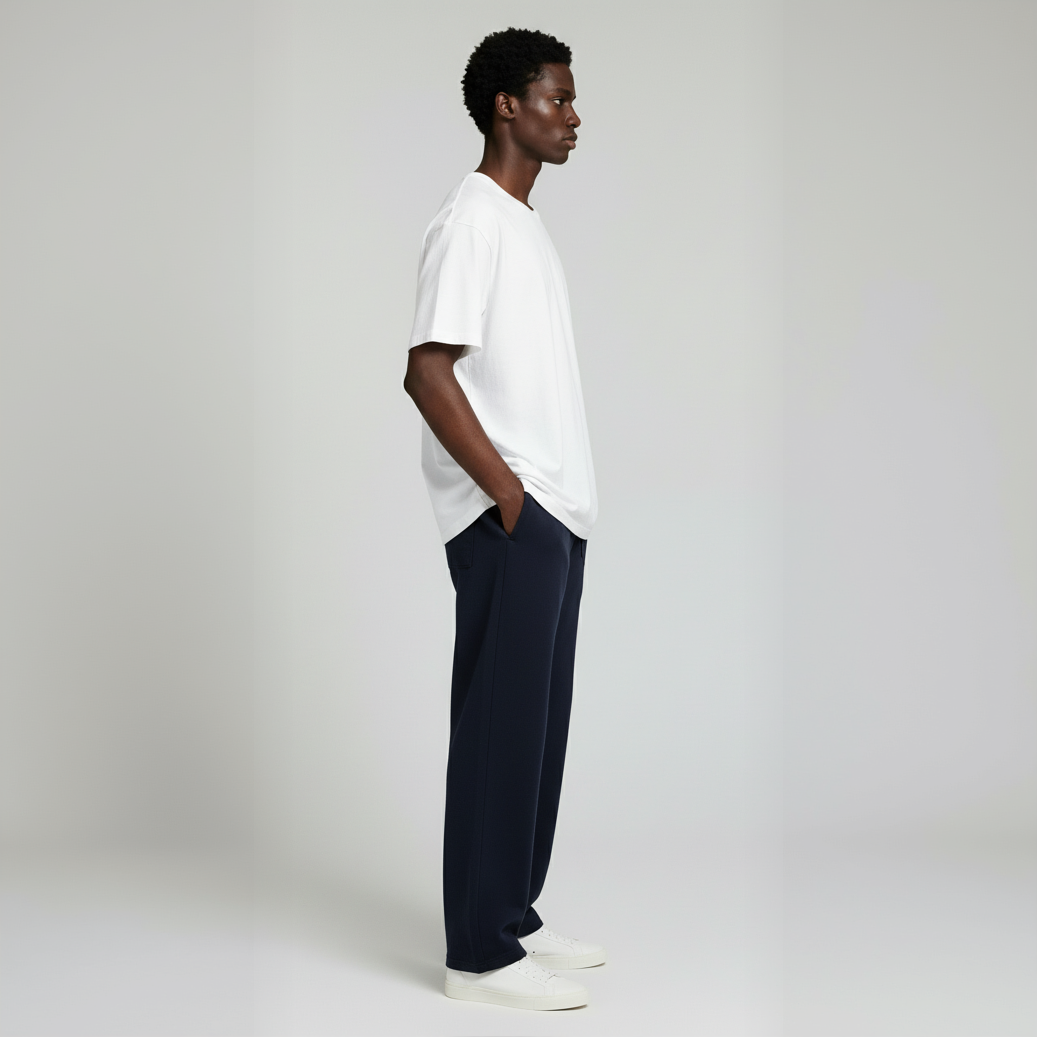 Pack of Open Bottom Sweatpants-  Navy-zoom-5