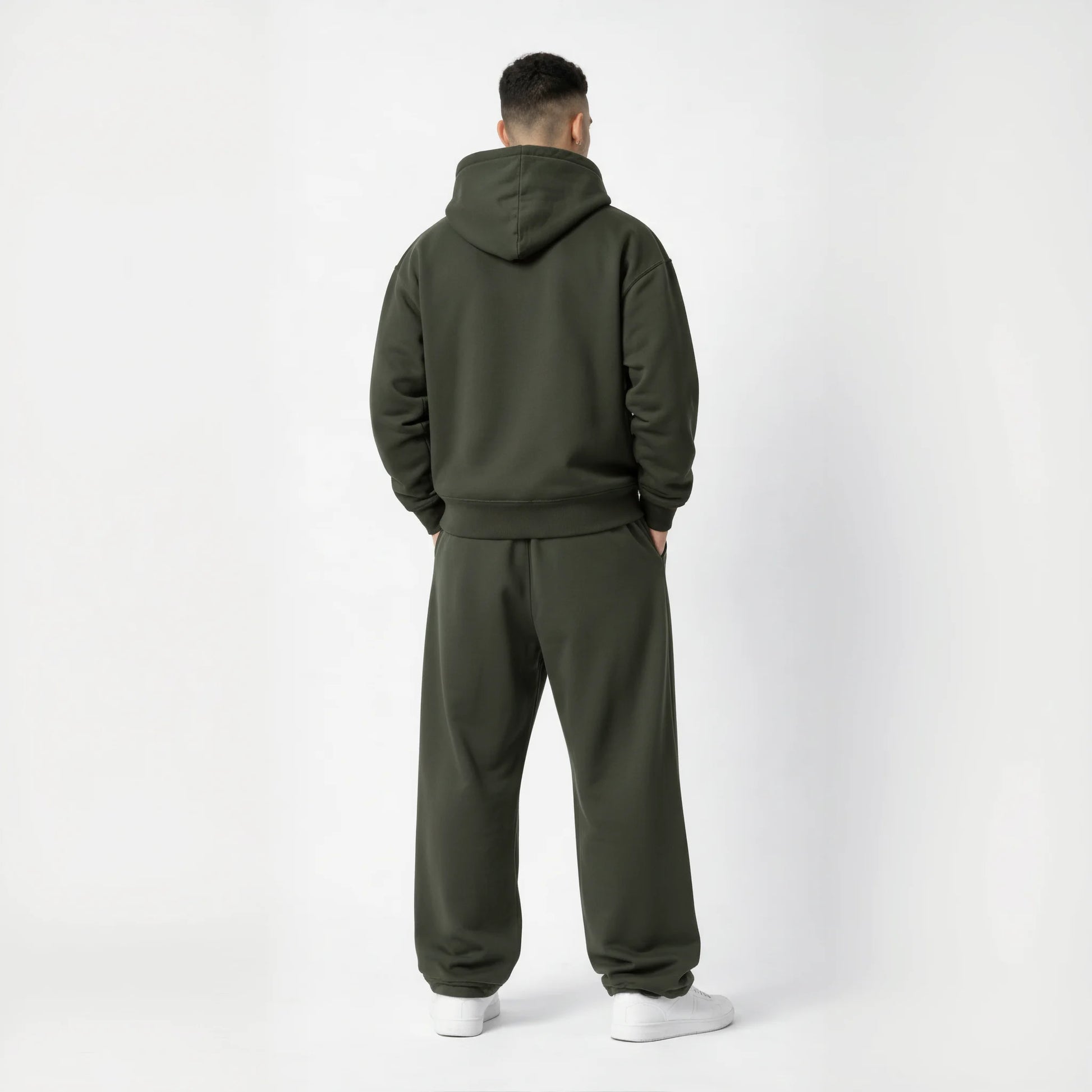 Olive green hoodie for men and women, trendy unisex hoodie for daily wear