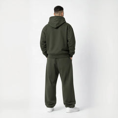 Olive green hoodie for men and women, trendy unisex hoodie for daily wear