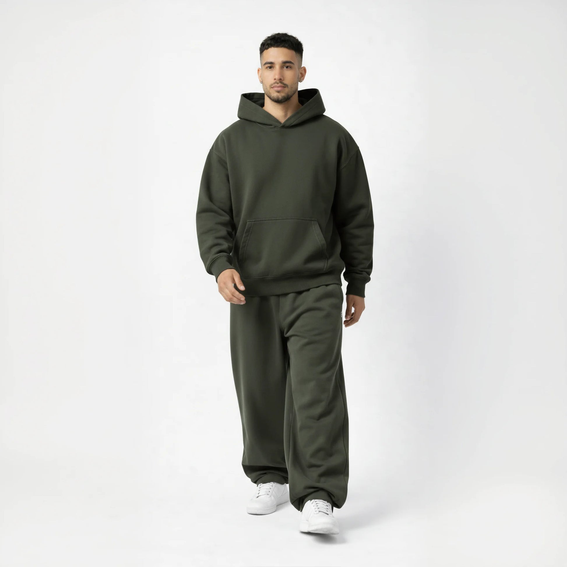 Olive green unisex hoodie, stylish casual hoodie for men and women