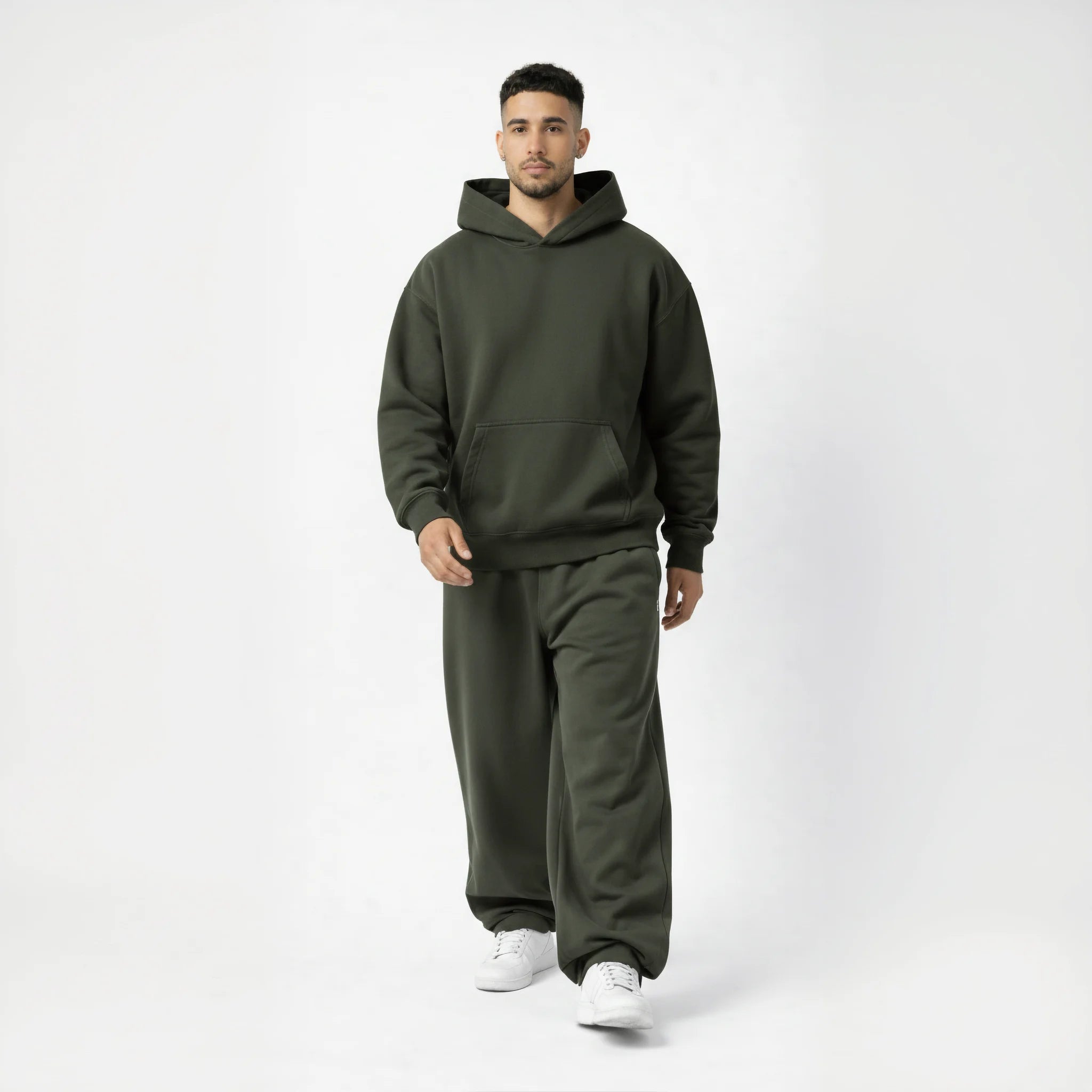 Olive green unisex hoodie, stylish casual hoodie for men and women