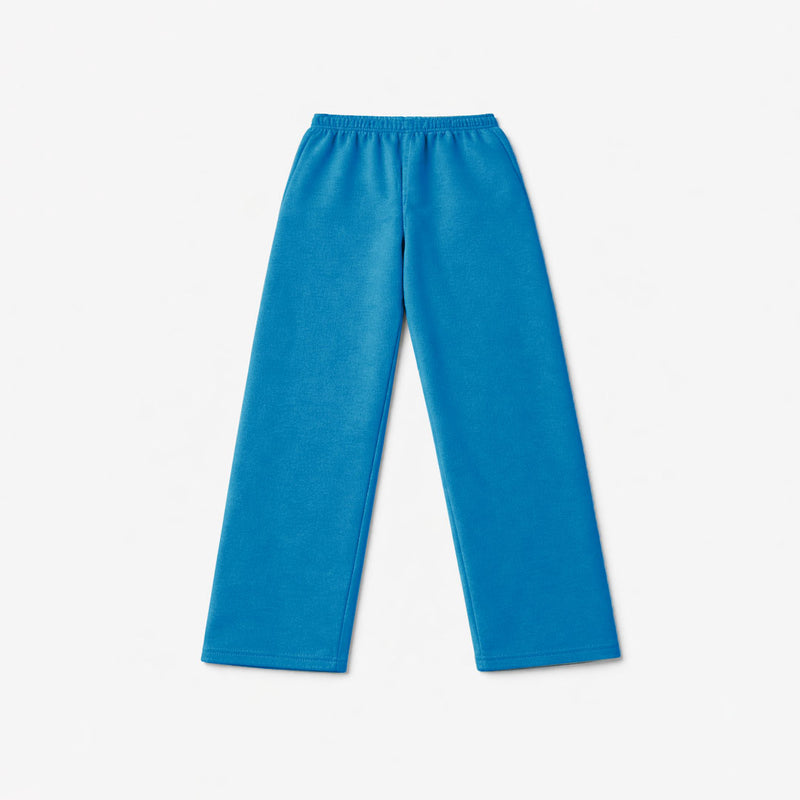 Open Bottom Sweatpants- Heather Grey-zoom-