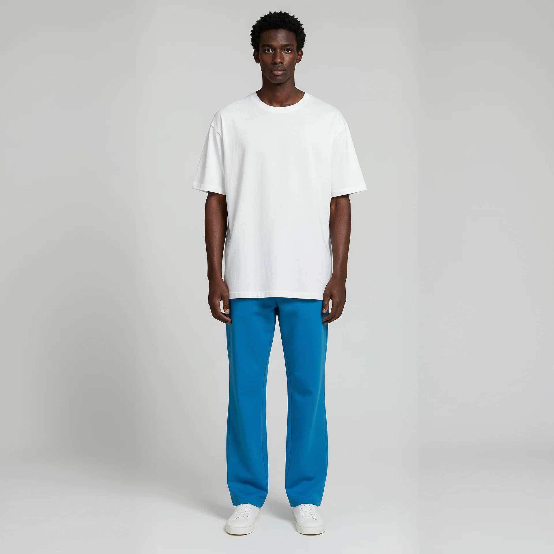 Pack of Open Bottom Sweatpants- Aqua-2