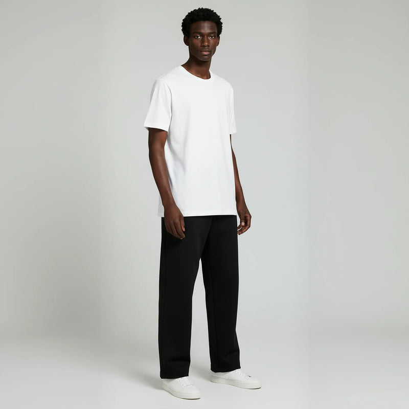 Open Bottom Trouser- Black-zoom-