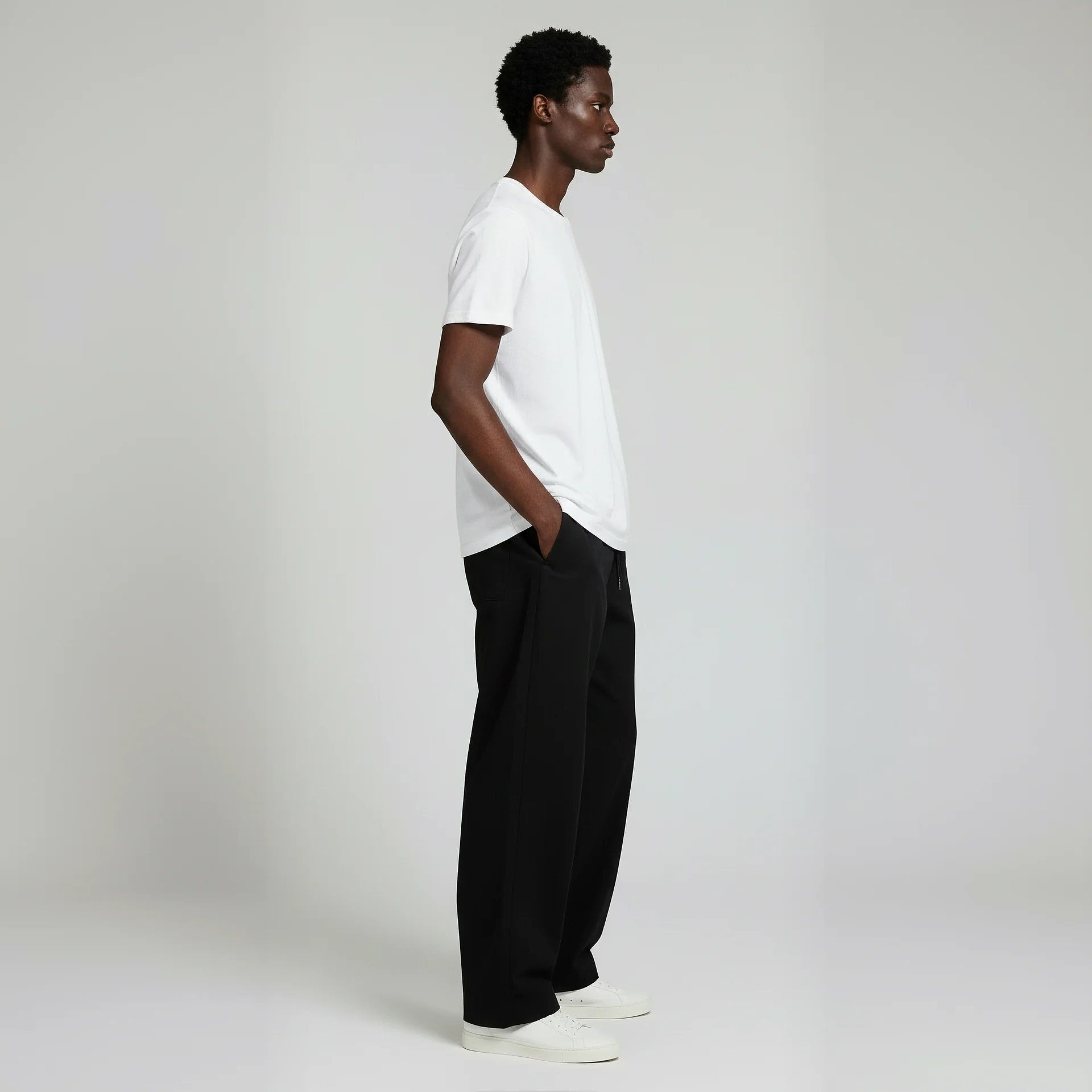Open Bottom Trouser- Black-5