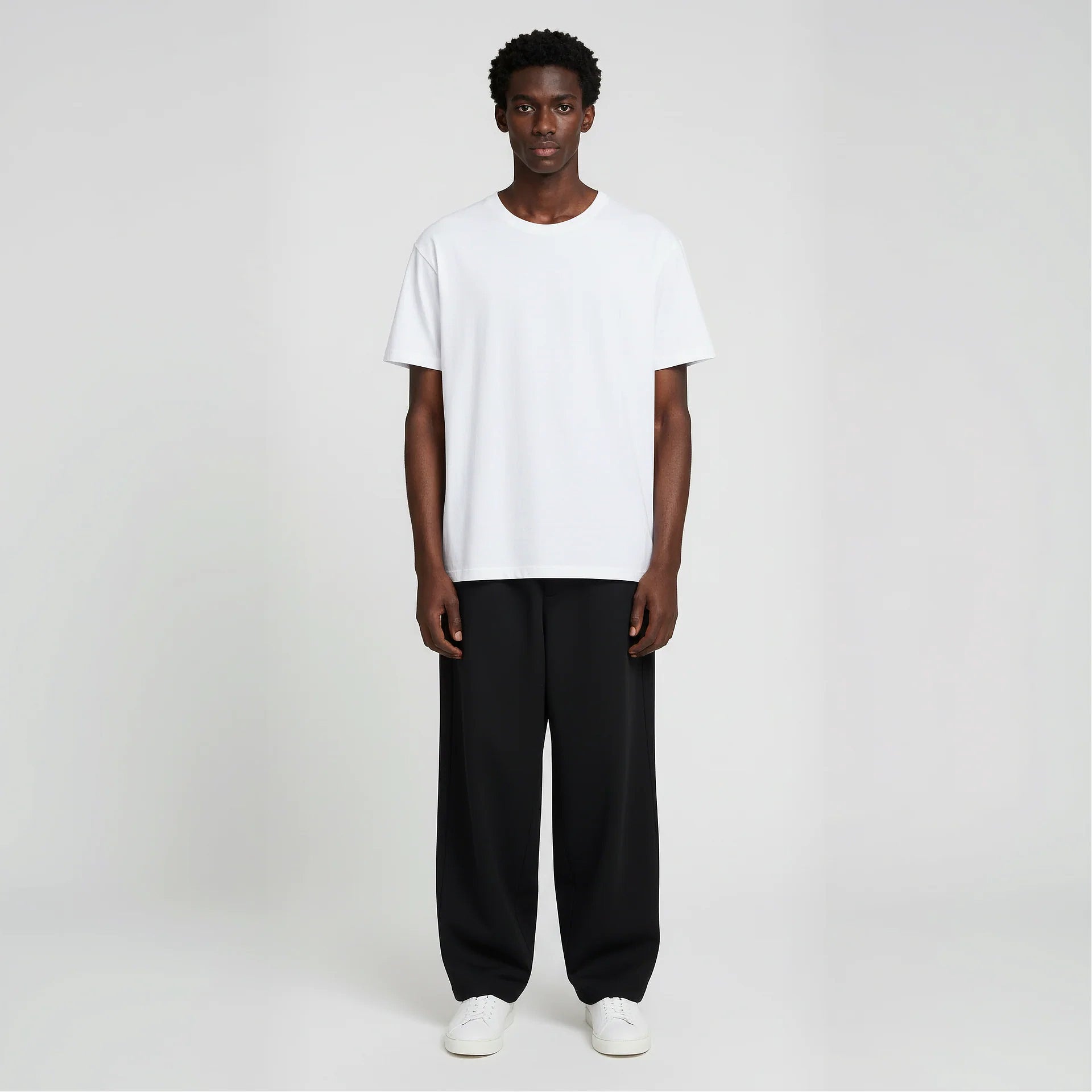 Open Bottom Trouser- Black-2