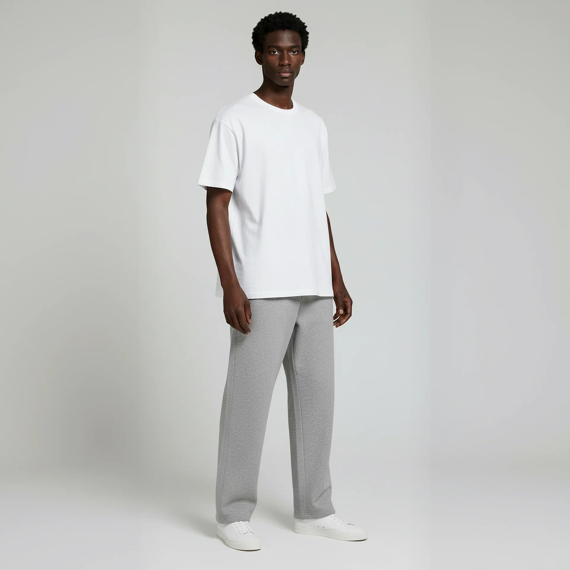 Open Bottom Sweatpants- Heather Grey-6
