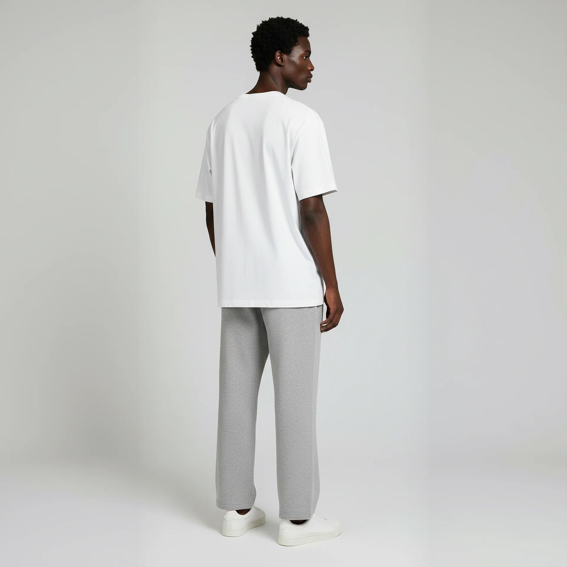 Open Bottom Sweatpants- Heather Grey-zoom-3