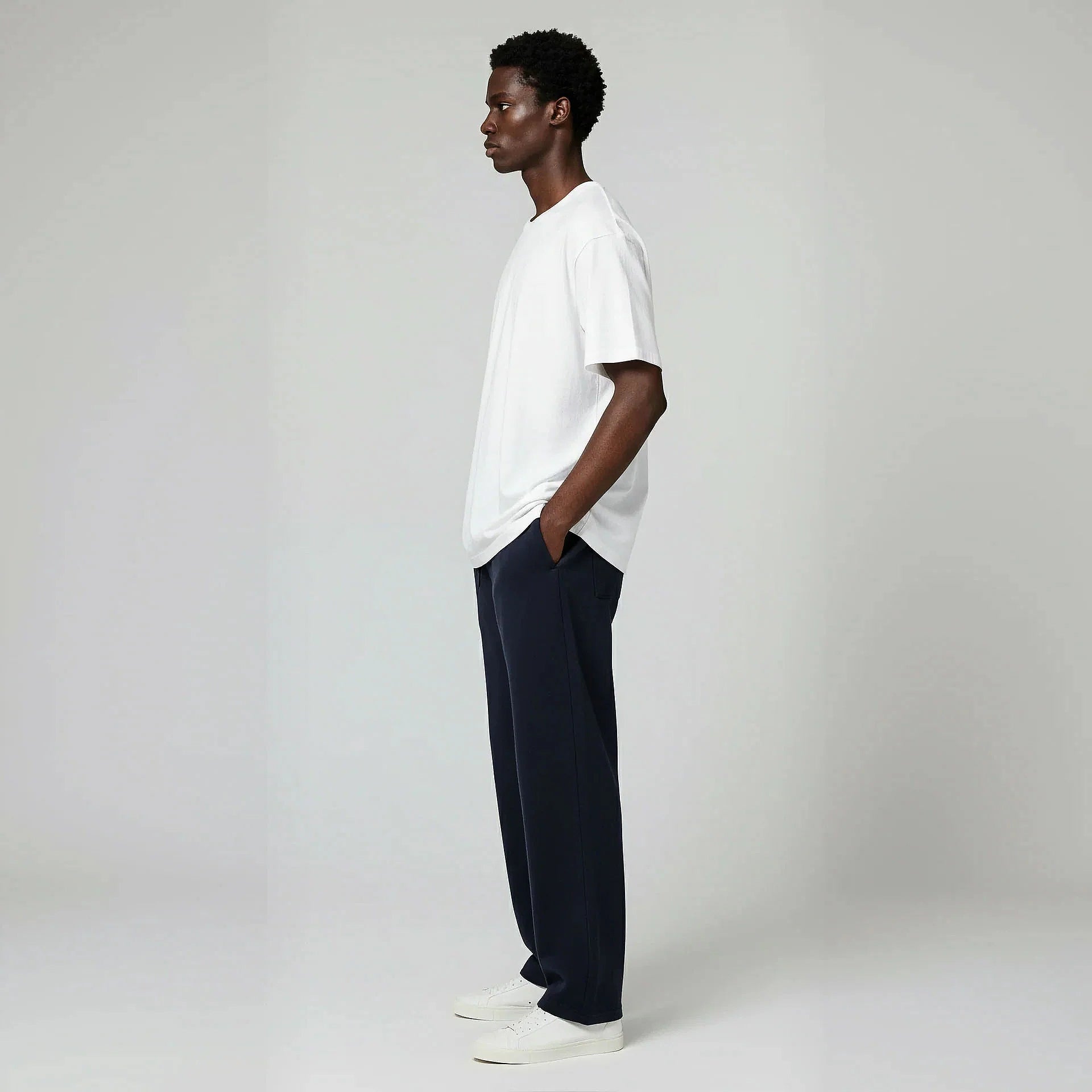 Pack of Open Bottom Sweatpants-  Navy-zoom-4