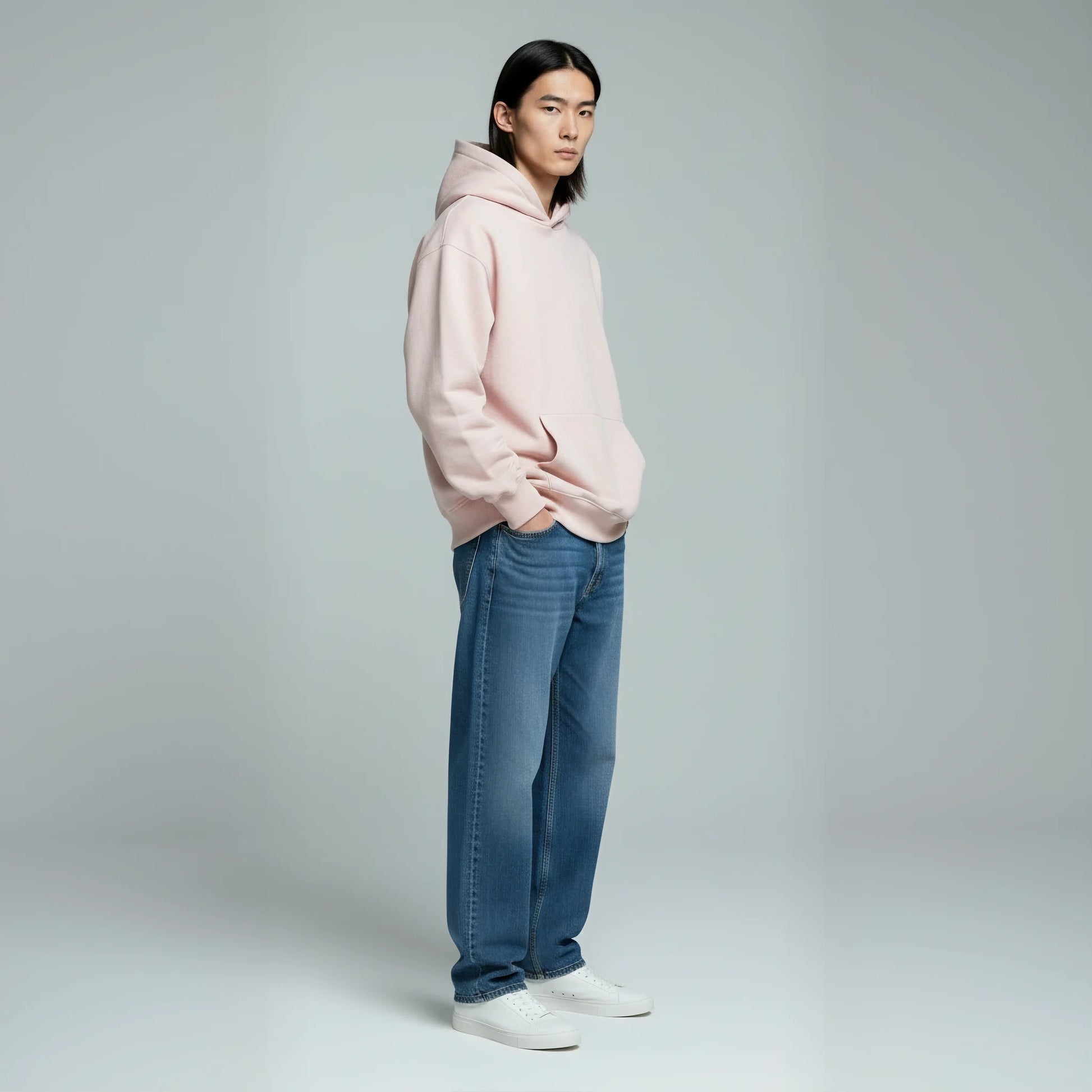 Drop Shoulder Hoodie- Petal-5