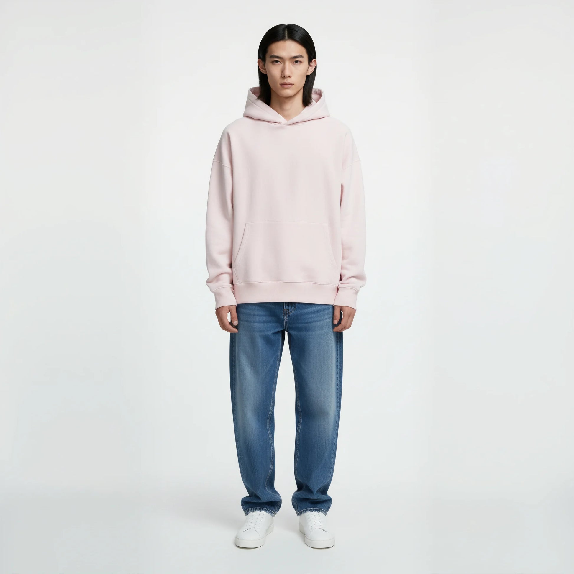 Drop Shoulder Hoodie- Petal-2