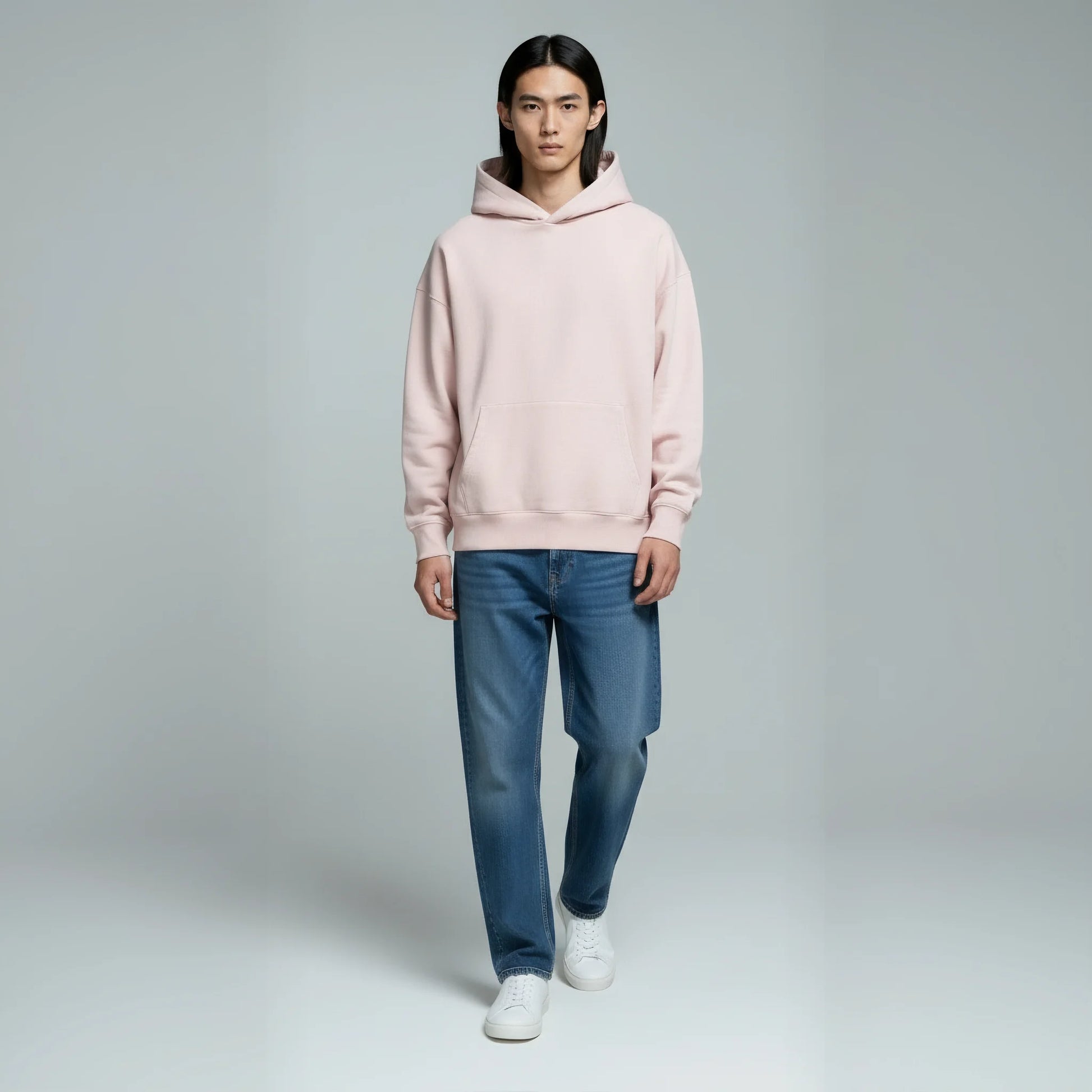 Drop Shoulder Hoodie- Petal-6
