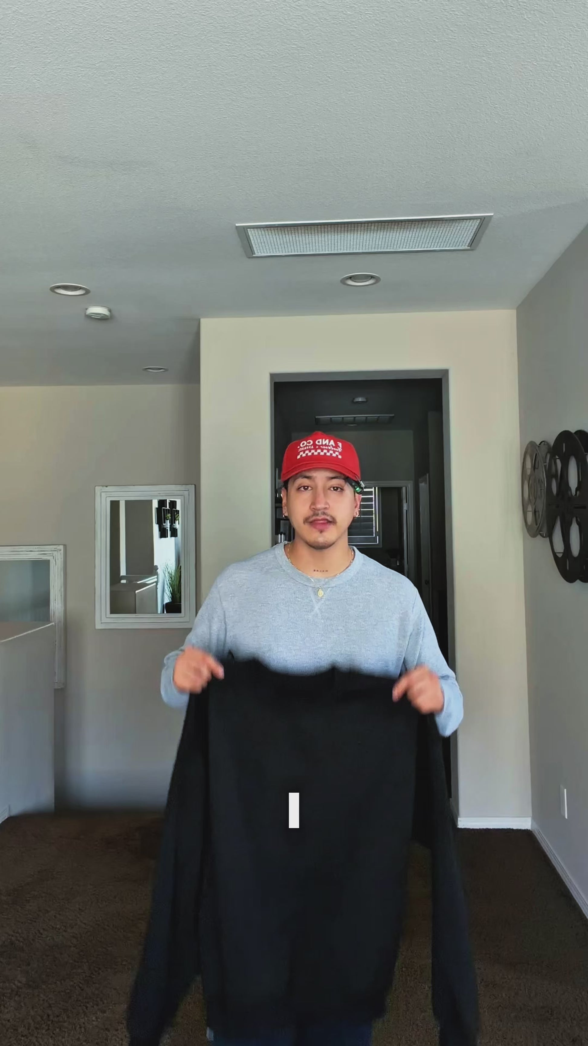 Drop Shoulder Crewneck- Charcoal-3