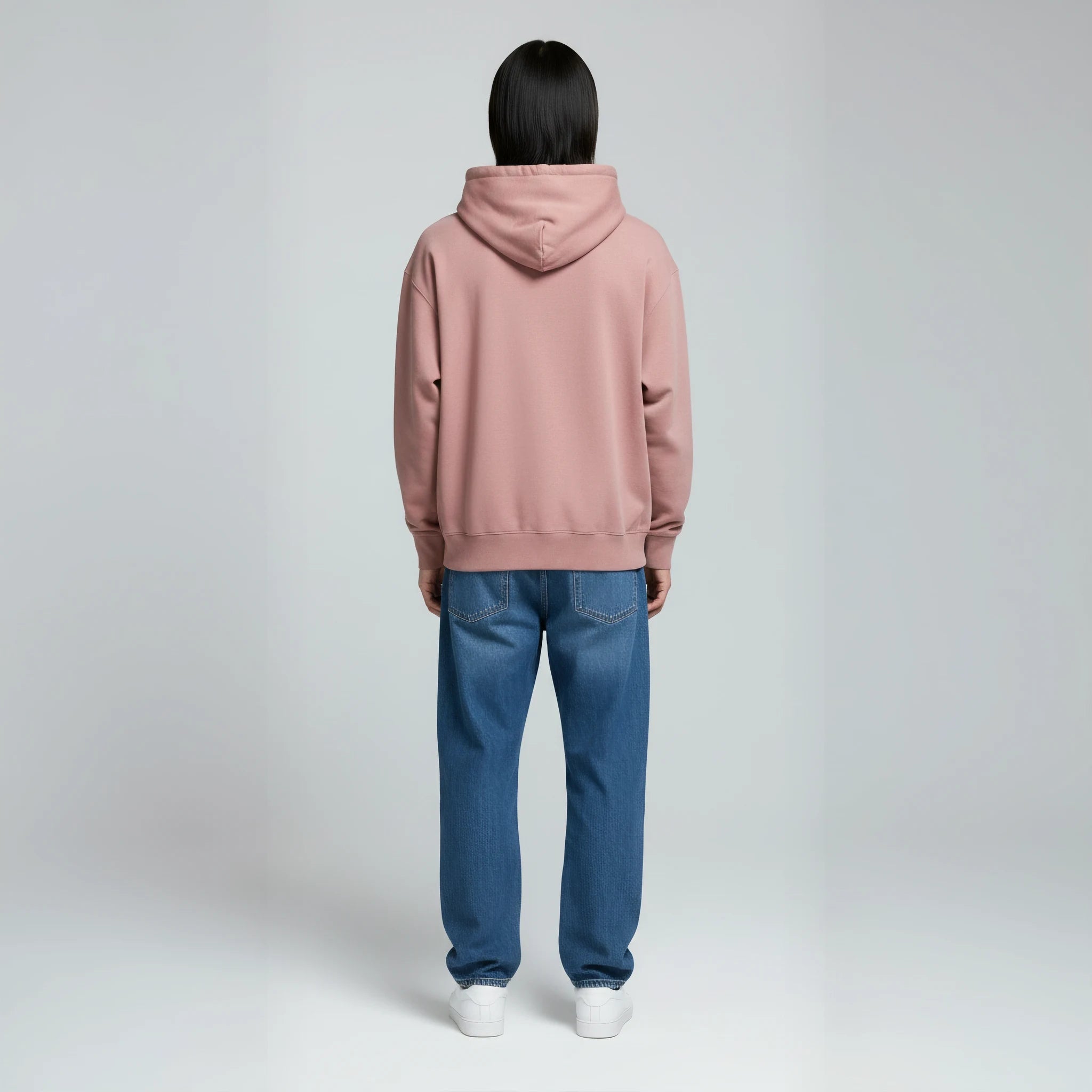 Pack of Drop Shoulder Hoodie- Rosewood-zoom-3