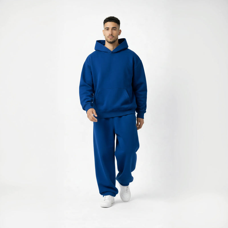Pack of Drop Shoulder Hoodie-Royal Blue-zoom-