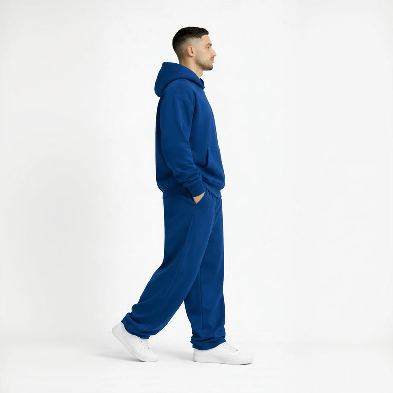 Pack of Drop Shoulder Hoodie-Royal Blue-zoom-